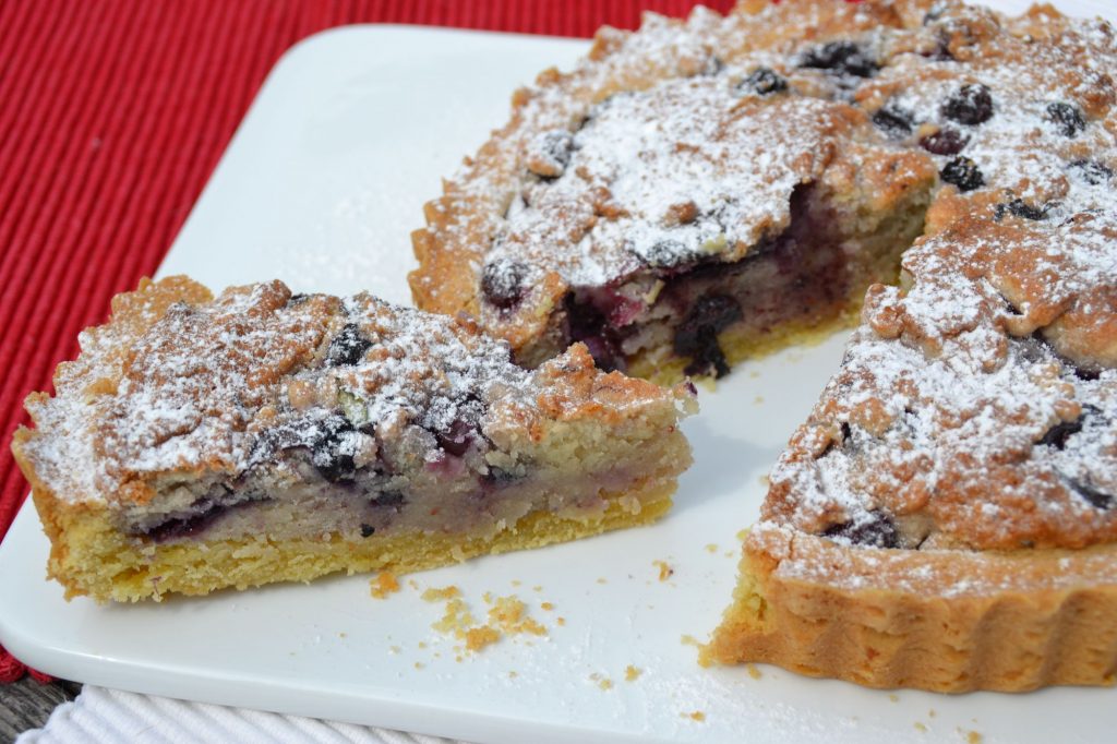blackcurrant bakewell tart