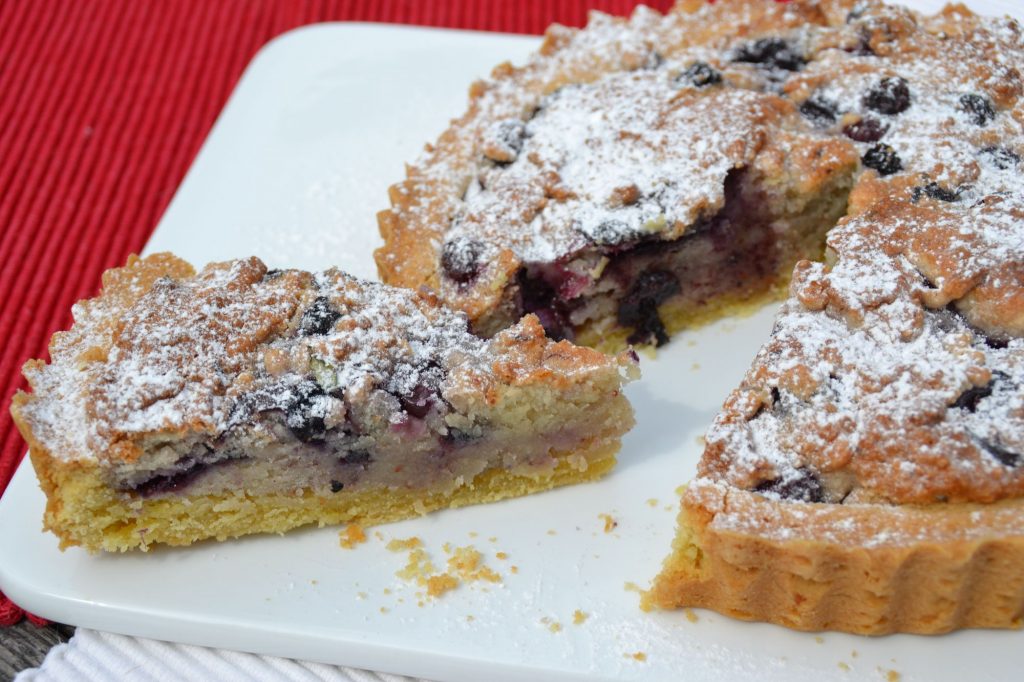 blackcurrant bakewell tart