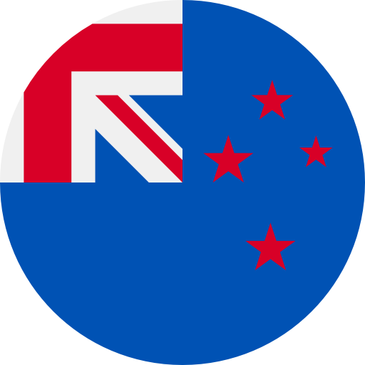 round flag representing a blackcurrant country association in the IBA : New Zealand