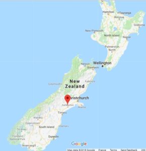 map of New Zealand showing where the Tavendale farm is situated