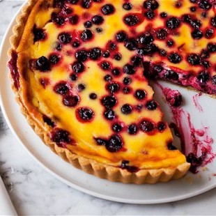 BLACKCURRANT CREME FRAICHE TART