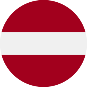 latvian flag round