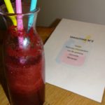 glass of winter blackcurrant smoothie