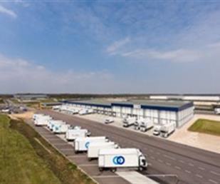 Air view of the logistics center of STEF Dijon