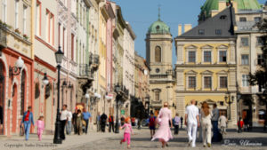 Street view of Lviv, place of the IBA conference 2020