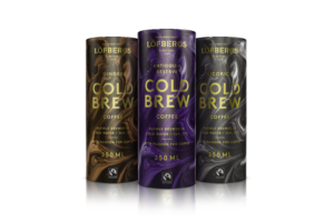 3 eco cans with cold coffe
