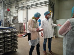 Per Moller Andersen, head of Orskov Foods, and Annemarie Bisgaard, journalist